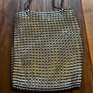 Metallic recycled can top Shoulder Bag
